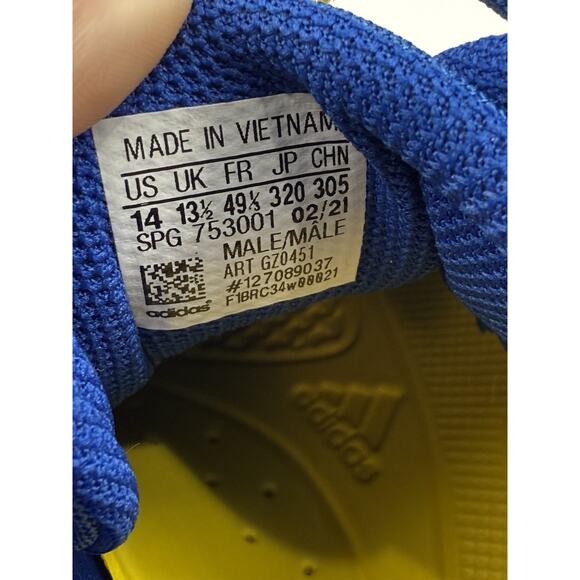 Adidas Icon V Bounce Mens Size 12 Baseball Softball Metal Cleats Blue Yellow NEW - Picture 10 of 11